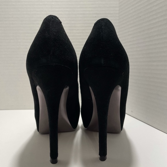 Steve Madden Russh Black Suede Platforn Heels - Picture 4 of 9